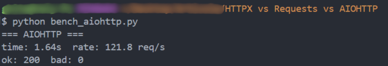 AIOHTTP performance test.