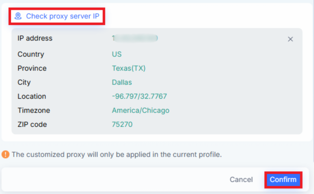 MostLogin Check Proxy Connection.