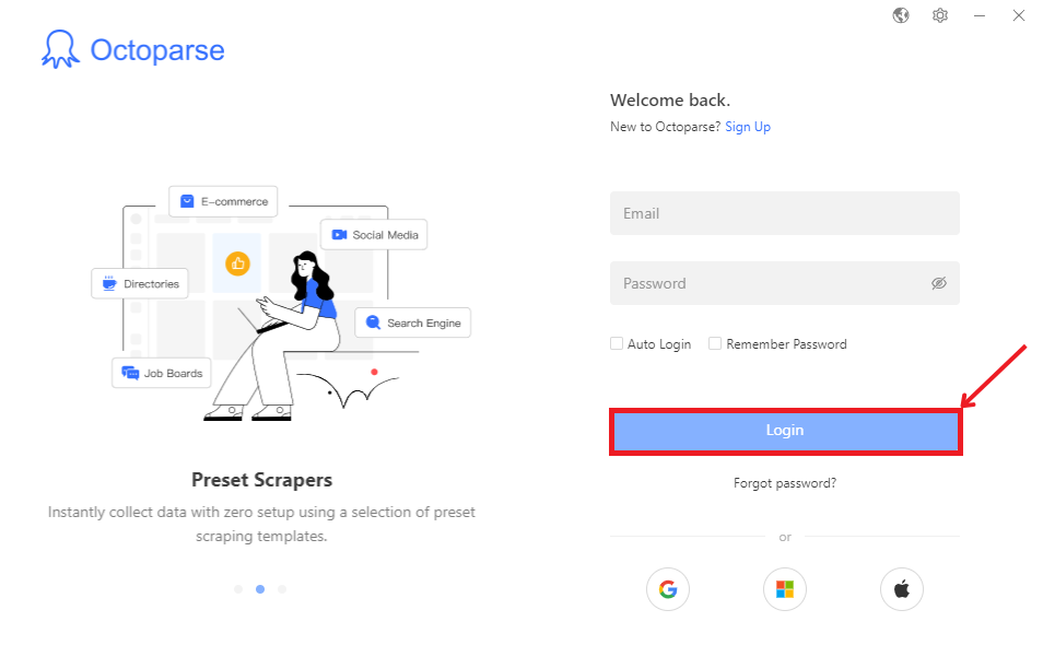 octoparse-login