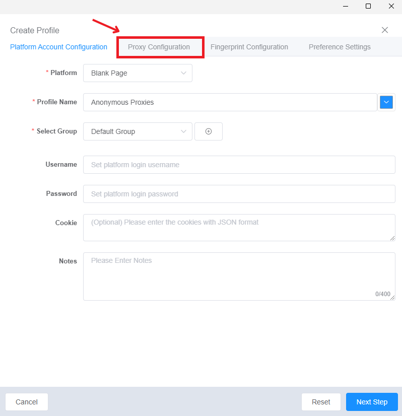 proxy-configuration