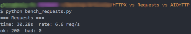 Requests performance test.